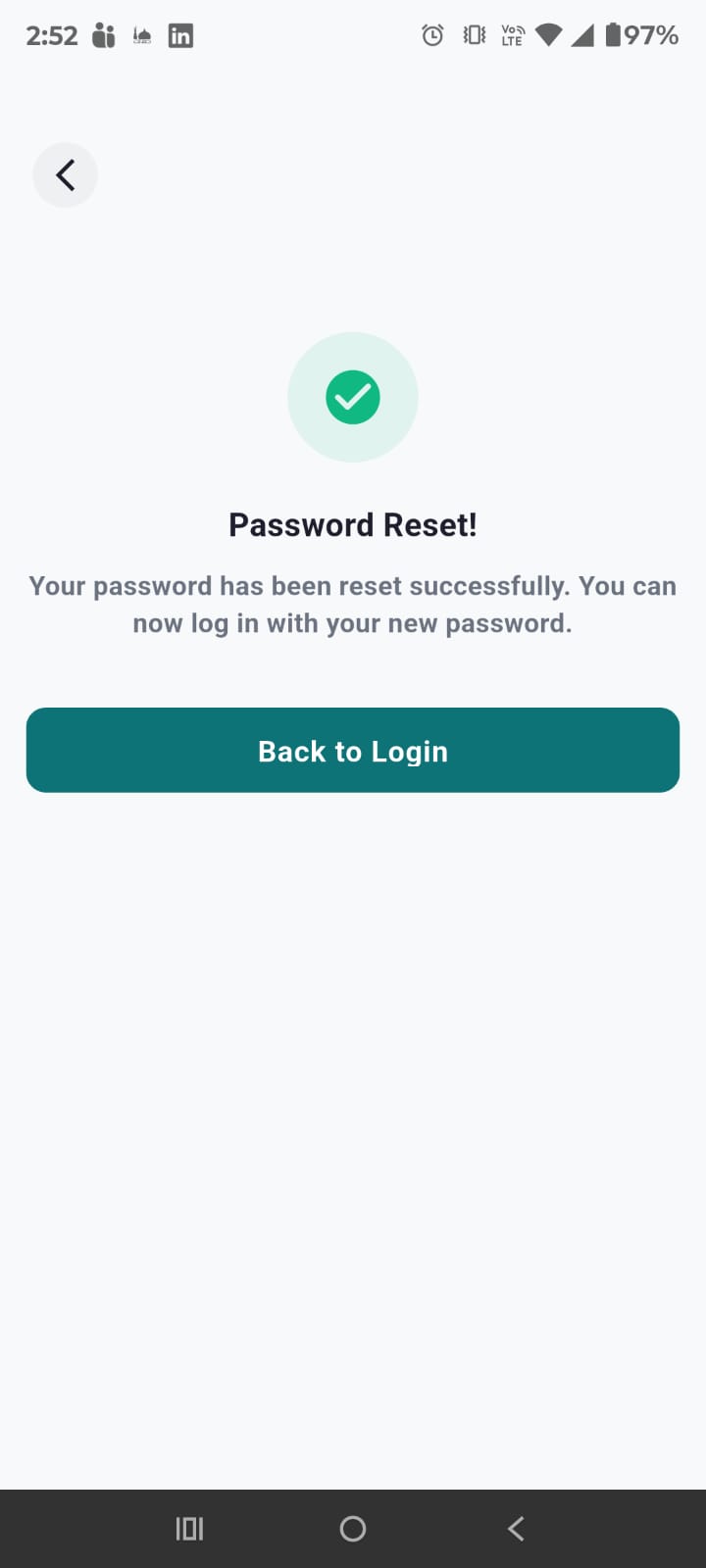 Password Reset Success