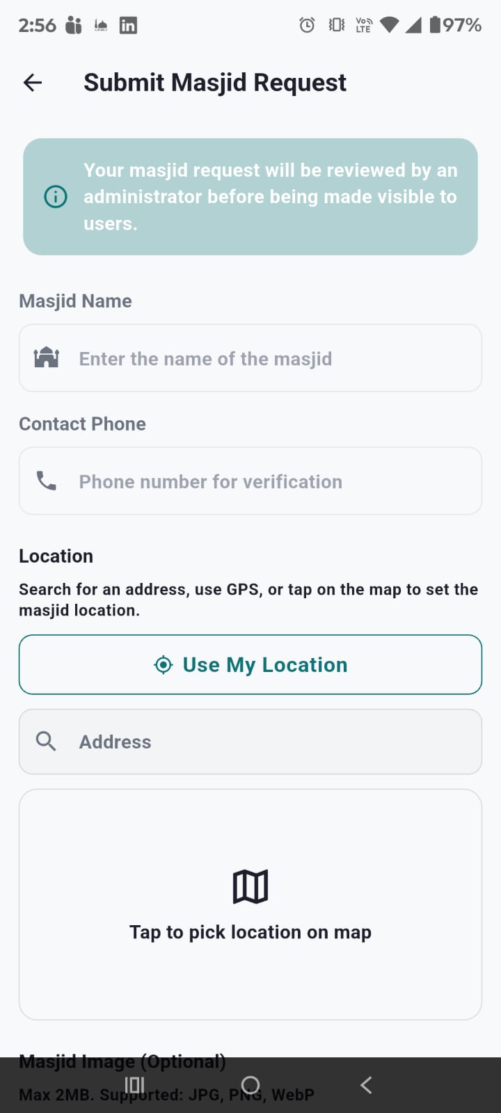 Submit Masjid Request